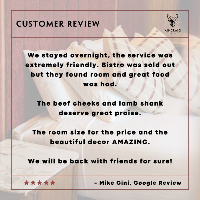 Feedback like this is why we love hospitality!
Thank you to Mike for your lovely words - we can't wait to host you & your friends again in the near future!